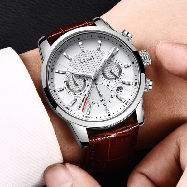 Men's Quartz Business Watch with Date - Image 6