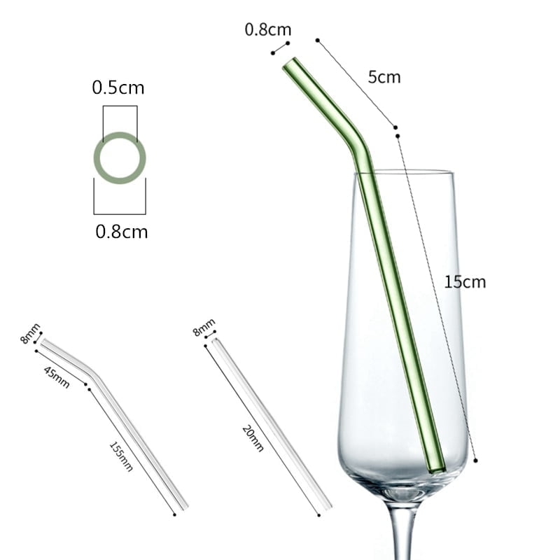 Borosilicate Glass Straws Set