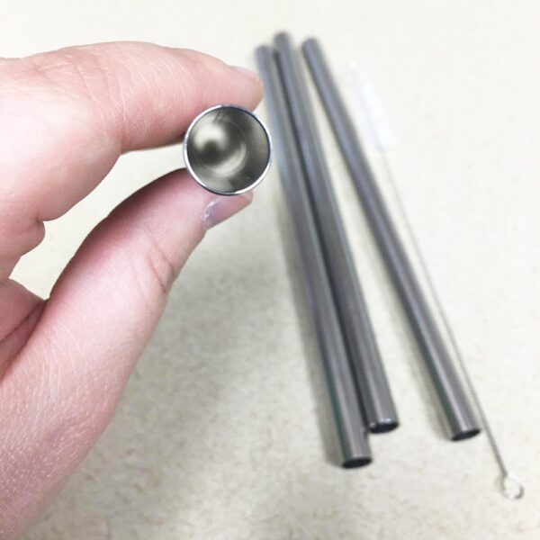 Metal Drinking Straws With Cleaning Brushes Set - Image 5