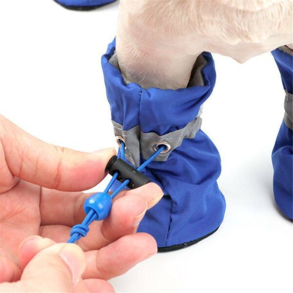 Dog's Adjustable Waterproof Socks 4 Pcs Set - Image 3