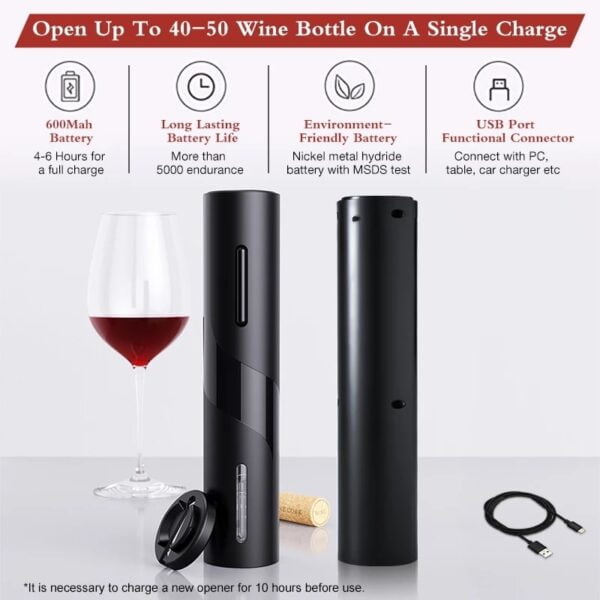 Rechargeable Electric Wine Opener - Image 3