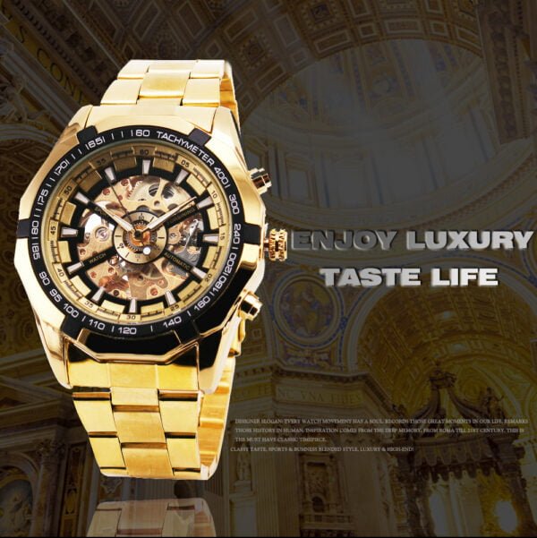 Cool Men's Skeleton Automatic Mechanical Watch - Image 3
