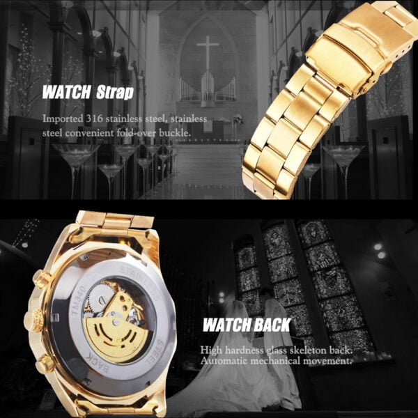 Cool Men's Skeleton Automatic Mechanical Watch - Image 5