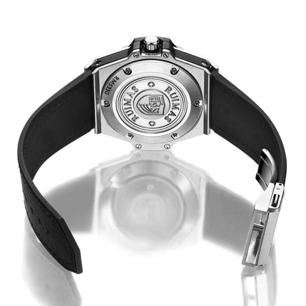 Men's Waterproof Quartz Watch with Leather Strap - Image 5