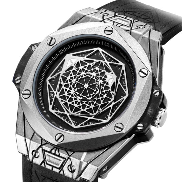 Men's Waterproof Quartz Watch with Leather Strap - Image 3