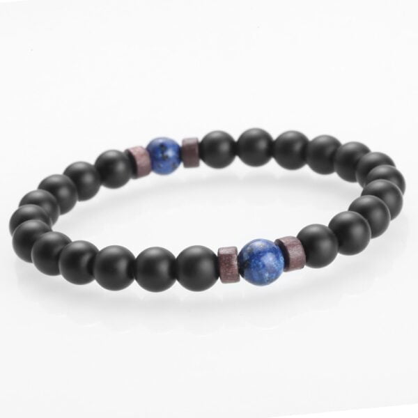 Stylish accent with natural moonstone beaded bracelet for men
